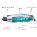 Minidrill 200w Dremel Rectificadora TOTAL - TG2006 - Imagen 2