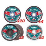 Juego de discos para mini amoladora 3" corte y desbaste 30pcs TOTAL - TAC97630