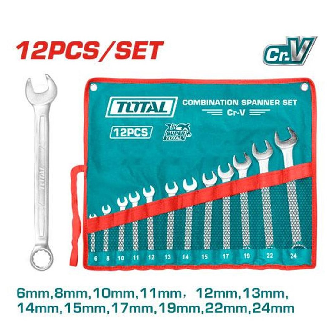 X1 Juego de llaves mixtas 12 Pcs 6-24mm THT1022121 - Imagen 1