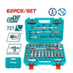 Juego de dados 62 pcs 1/2" + Rachet - THT121602