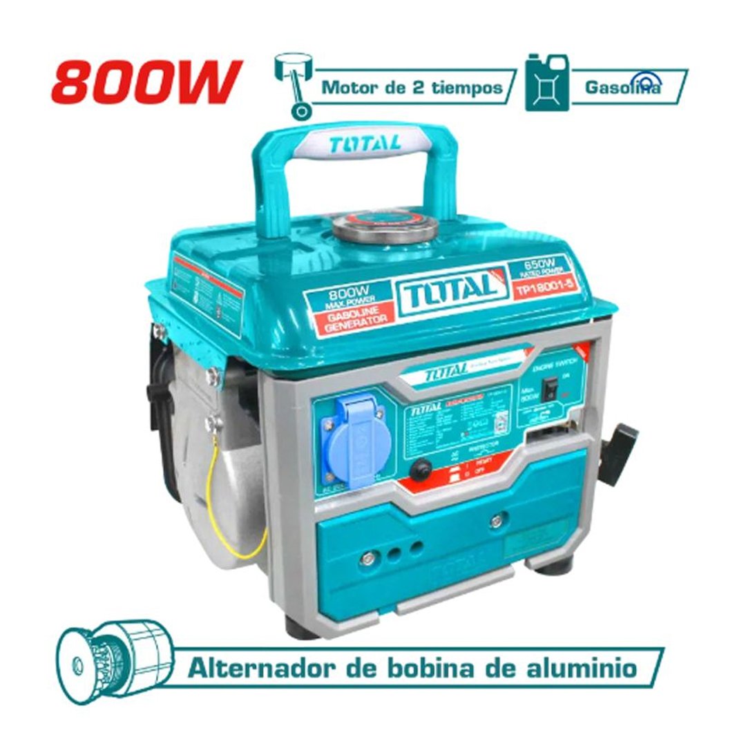 X1 Generador 800w a gasolina 2 tiempos TOTAL - TP18001-5 - Imagen 1