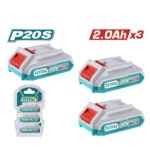 Pack de 3 Baterias 2amp 20V TOTAL - TOSLI240311