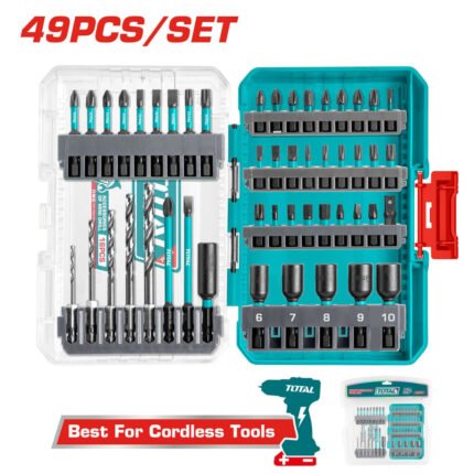 Juego punteras de impacto y brocas 49 pcs TOTAL - TACSDL24906