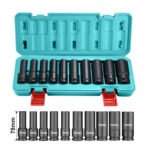 Juego de Dados Largos de Impacto 1/2" 10 Pcs tubulares TOTAL - THKISD12102L - Imagen 2