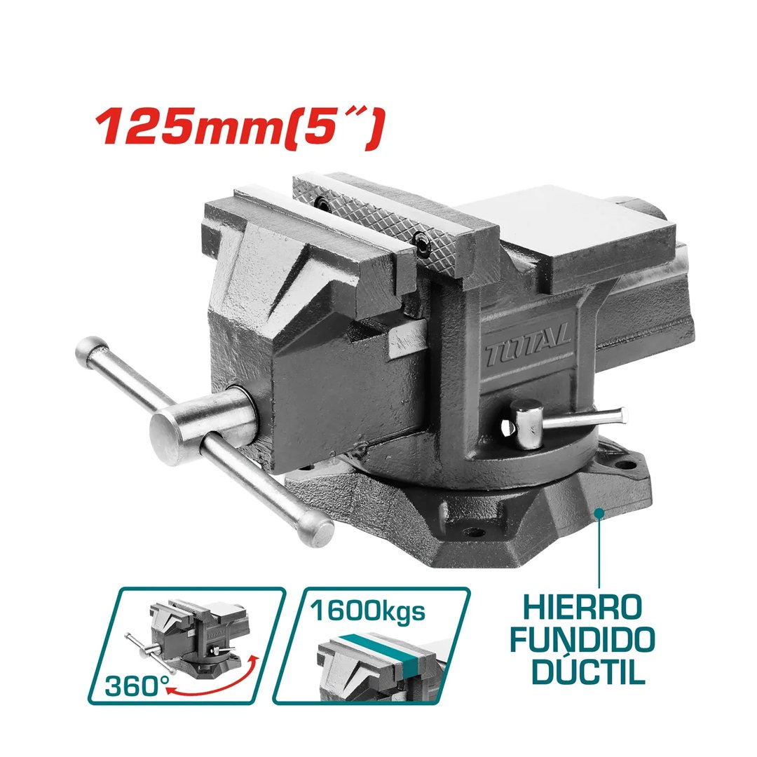 Z-THT6156 Tornillo de banco 5" 1600kg TOTAL - THT6156 - Imagen 1