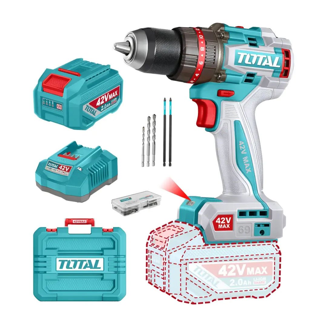 Z-TIDLI426981 Taladro 42v 69nm + Bateria 2ah + cargador TOTAL - TIDLI426981 - Imagen 1