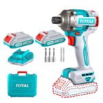 Atornillador de impacto 285nm + 2 baterias 2ah + Cargador TOTAL - TIRLI2028