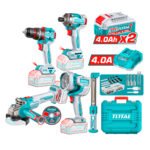 Combo taladro 66nm + atornillador 285nm + amoladora 1000w + 2 linternas - TOSLI250692