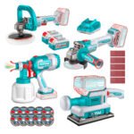 Combo amoladora 1000w + Pulidora 7" + pistola pintar + lijadora TOTAL - TOSLI250696