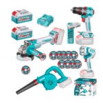 Combo taladro 66nm + amoladora 1000w + sopladora + linterna - TOSLI250993