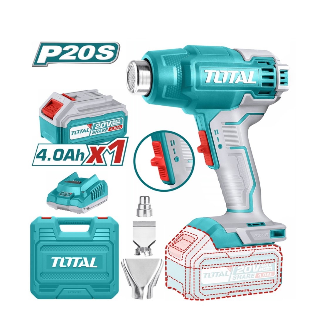 Z1 Pistola de Calor 20v inalámbrica + Bateria 4ah TOTAL - TBLI20025 - Imagen 1