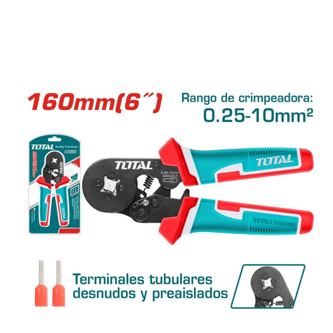 Z1 Crimpeadora Prensar terminales de cable 6" TOTAL - THCPG2510 - Imagen 1