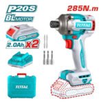 Atornillador de impacto 285nm + 2 baterias 2ah + Cargador TOTAL - TIRLI2028 - Imagen 2