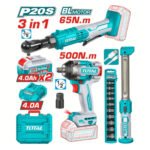 Combo llave impacto 500nm + Rachet 65nm + dados + linterna TOTAL - TOSLI250981 - Imagen 2