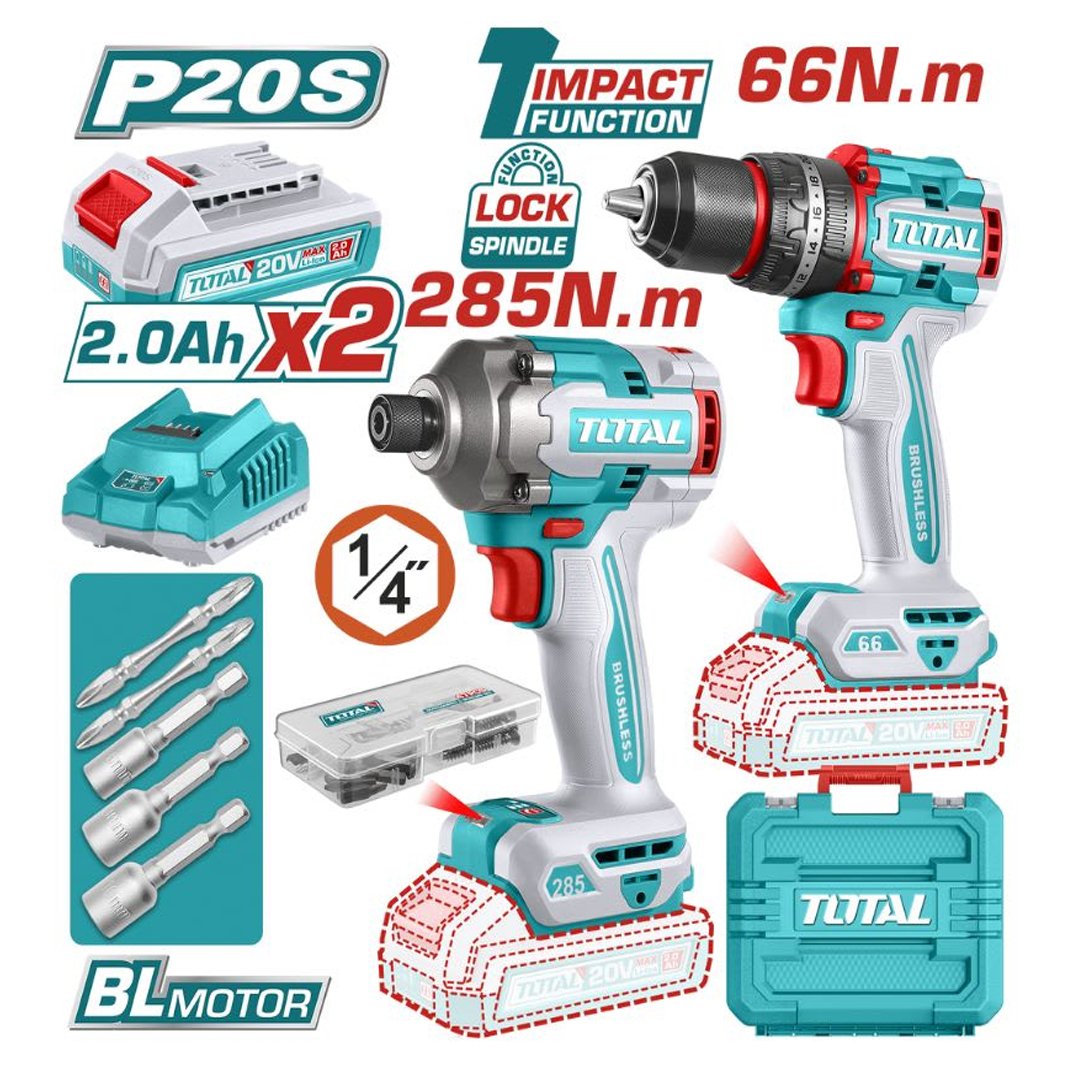 z- TCKLI20277 Combo Taladro 66nm y Atornillador de Impacto 285nm - TCKLI20277 - Imagen 1