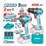 Combo taladro percutor 66nm + llave impacto 405nm TOTAL - TCKLI20286 - Imagen 3