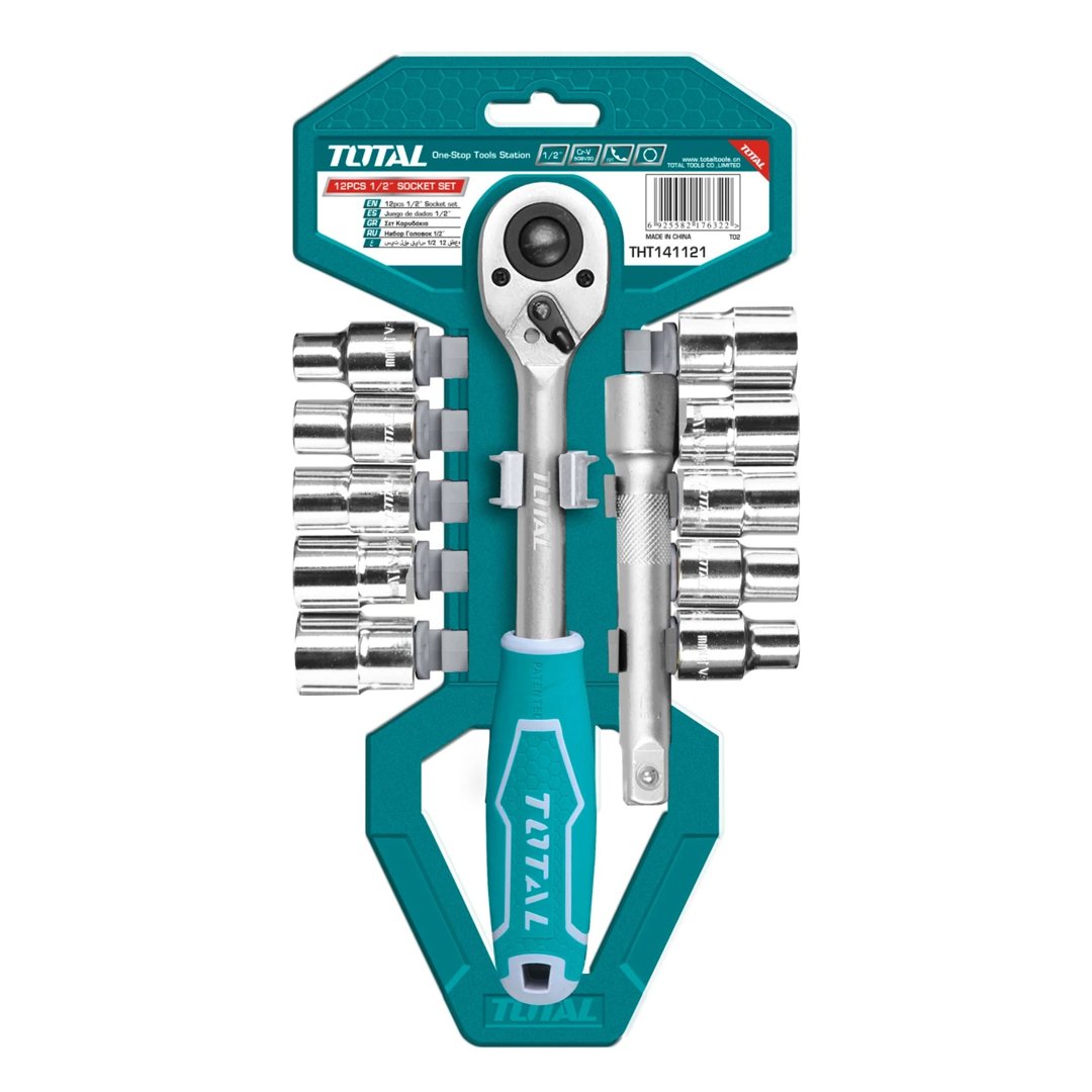 z- THT141121 Juego de Dados 1/2" + Rachet 12 piezas TOTAL - THT141121 - Imagen 1