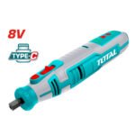Rectificadora minidrill 8v inalambrico + 67 accesorios TOTAL - TMGLI0801