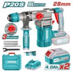 Rotomartillo sds plus inalambrico + 2 baterias 4ah 4.5j TOTAL - TRHLI202882