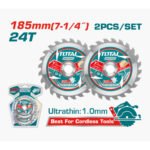 Pack 2 Discos de sierra circular 7 1/4" 24T Corte Madera - TAC2331853 - Imagen 2
