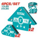 Juego Escuadras Magneticas para Soldar 4pcs TOTAL - TAMWH4062 - Imagen 2