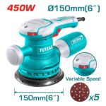 Lijadora Roto Orbital 6" 450W TOTAL - TF2061506 - Imagen 2