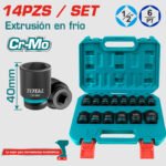 Juego dados de impacto 14pcs 1/2" 10-27mm TOTAL - THISTD12141 - Imagen 2