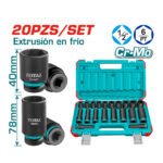Juego dados impacto largos y cortos 1/2" 20 pcs TOTAL - THKISD12203L - Imagen 2