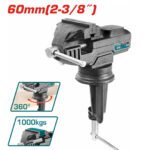 Tornillo de banco 60mm 1000kg base giratoria TOTAL - THT6126 - Imagen 2