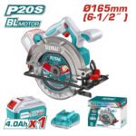 Sierra circular 6 1/2" + bateria 4ah + cargador TOTAL -  TSLI16521 - Imagen 2
