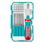 Juego de destornilladores intercambiables y punteras 30 piezas TOTAL - TACSD30306