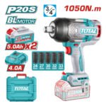 Llave de impacto 3/4″ 1050nm + 2 baterias 5ah + Cargador TOTAL – TIWLI20105 - Imagen 2