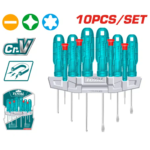 Juego de destornilladores 10 pcs TOTAL - THTDC251001