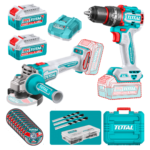 Combo taladro 66nm + amoladora 1200w + 2 baterias 4ah TOTAL - TCKLI20256